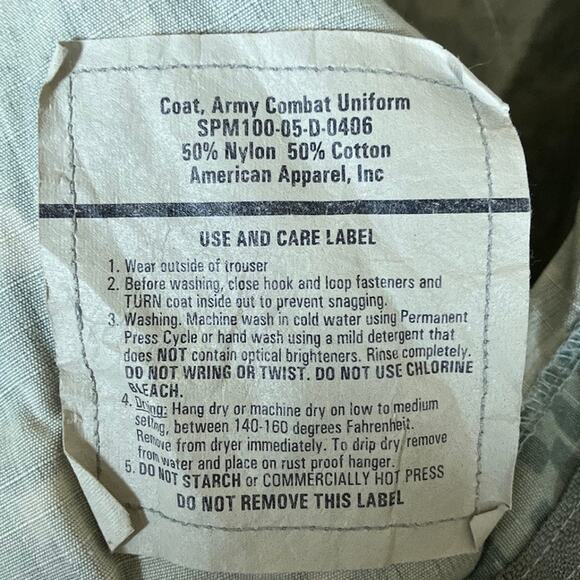 Military Army Combat Mens Coat Green Camouflage Uniform Digicam XL XLong - Picture 7 of 12